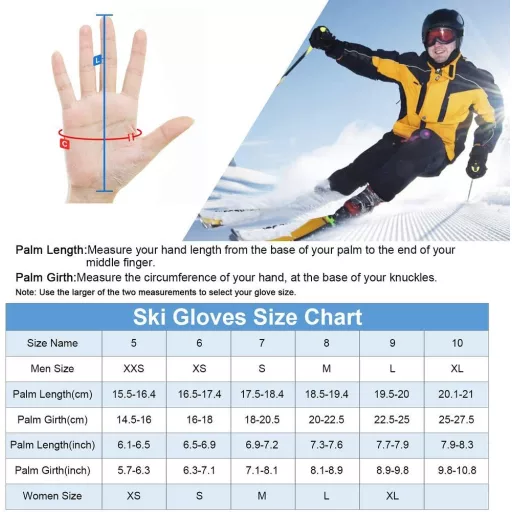 Mănuși de schi și snowboard impermeabile Unigear pentru bărbați și femei