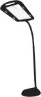 FISHTEC Nagyító Lámpa - 5x Nagyítás, 22,5x18 cm Képernyő, 12 LED Világítás, 160 cm Állvány, Flexibilis Talp, Fekete