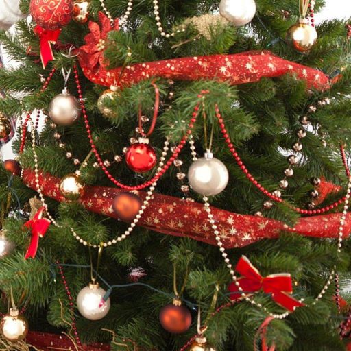 Červená perlová girlanda 10m - Vianočná dekorácia a výroba šperkov