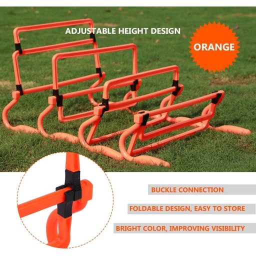 Cocoarm Nastaviteľná koordinačná súprava prekážok – 5 ks oranžových tréningových prekážok pre futbalistov, športovcov – futbalová prekážková dráha na tréning
