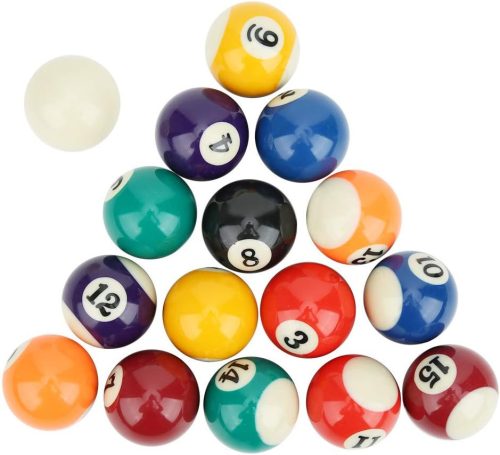 Keenso 38 mm-es Mini Biliárdgolyó Készlet - 16 db Színes Gyermek Biliárdgolyó Ütésálló Műgyantából, Játékterembe, Edzéshez, Tökéletes Gördül
