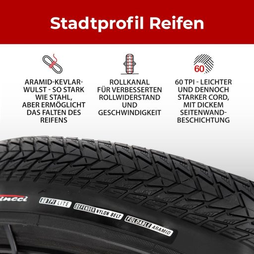 Anvelope Bicicletă Gravel Fincci 700x35c Pereche Kevlar Protecție Anti-pană Trekking Hibrid E-bike