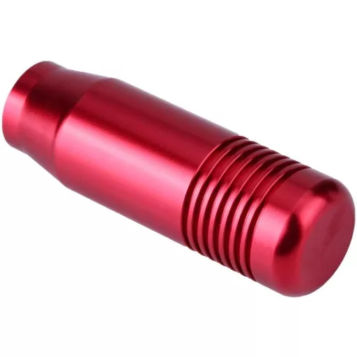 Yosoo Health Gear Alumínium Váltógomb Kézi Sebességváltóhoz - 8,5 cm Ergonomikus Váltókar Piros Színben, 3 Adapterrel, Egyszerű Beszerelés