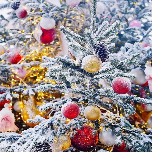 BLAZOR Karácsonyfadísz Szett 34 db - Törhetetlen Műanyag Gömbök, Matt, Csillámló, Mintás Díszek Piros Színben, 6 cm Átmérőjű Karácsonyfa Dek