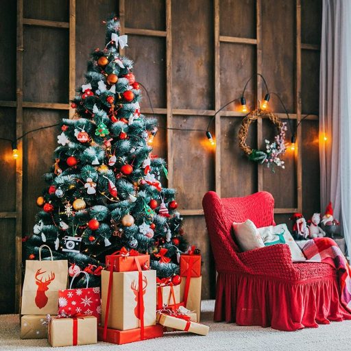 Set de ornamente pentru bradul de Crăciun BLAZOR, 34 buc. - Globuri incasabile din plastic, decorațiuni mate, sclipitoare, cu modele, culoare roșie, 6 cm diametru, decorațiuni pentru brad.