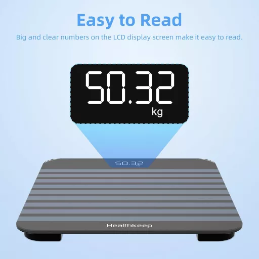 Healthkeep digitális fürdőszobai mérleg precíziós szenzorokkal, 180 kg terhelhetőség