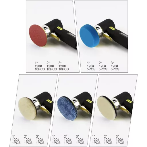 Anesty 25-75 mm Pneumatikus Orbitális Csiszoló Autó Polírozó Gép
