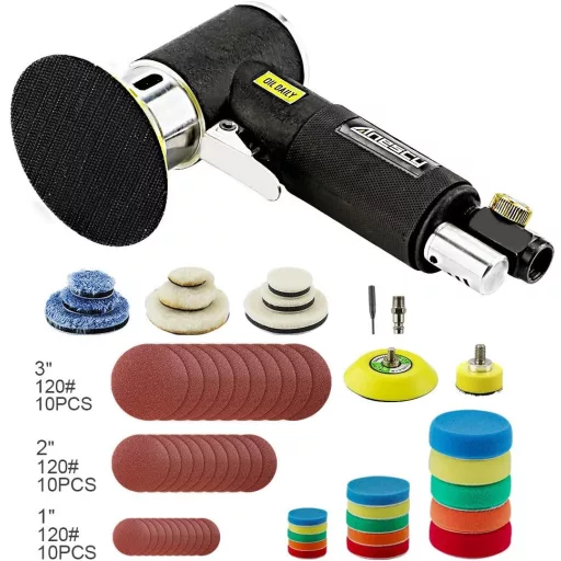 Anesty 25-75 mm Pneumatikus Orbitális Csiszoló Autó Polírozó Gép