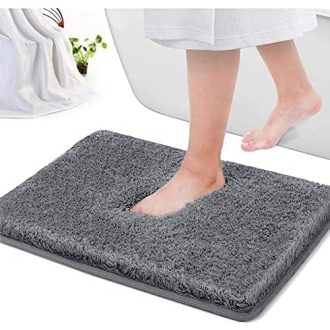   Cumay fürdőszobai szőnyeg csúszásmentes puha szürke 50x80cm