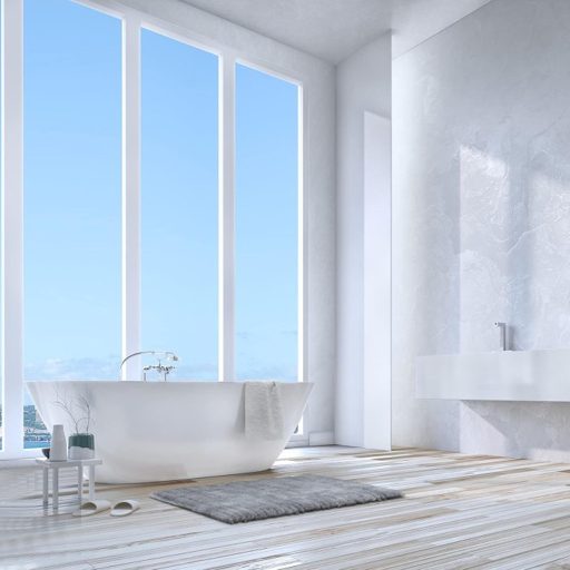 Cumay fürdőszobai szőnyeg csúszásmentes puha szürke 50x80cm