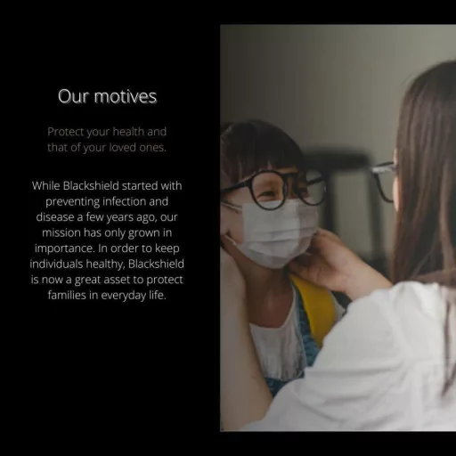 Čierne antibakteriálne medicínske rúška Black Shield, balenie 50 ks