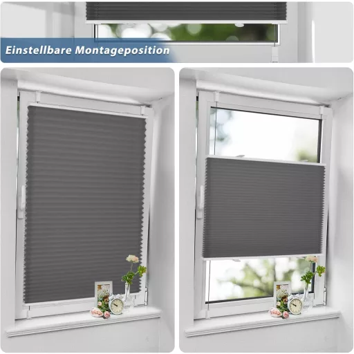 Plisé žalúzia Sanfree s klipovým uchytením bez vŕtania, ochrana pred slnkom a súkromie