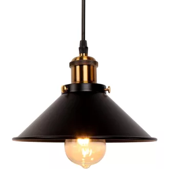   Lampă suspendată vintage retro Newrays, neagră, tip loft, pentru bucătărie
