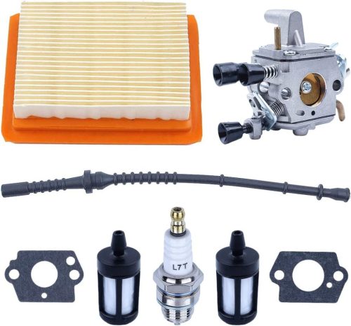 Set carburator Adefol pentru modele Stihl FS120 FS200 FS020 FS202 FS300 FS350 - Garnitură, filtru de aer, furtun combustibil, filtru benzină, bujie