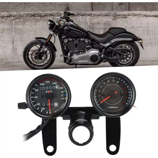 Akozon Univerzális Motorkerékpár Sebességmérő Kilométeróra 10cm Csatlakozással