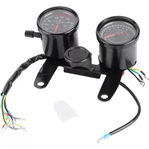 Akozon Univerzális Motorkerékpár Sebességmérő Kilométeróra 10cm Csatlakozással