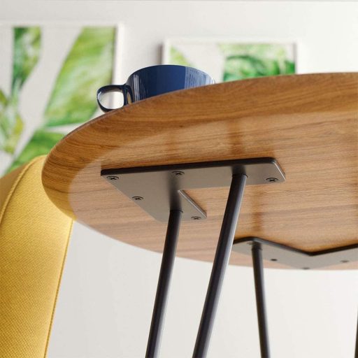 WINSOON 4 ks Zahnuté nohy na stôl 40 cm Oceľové nábytkové nohy so skrutkami a ochranou podlahy