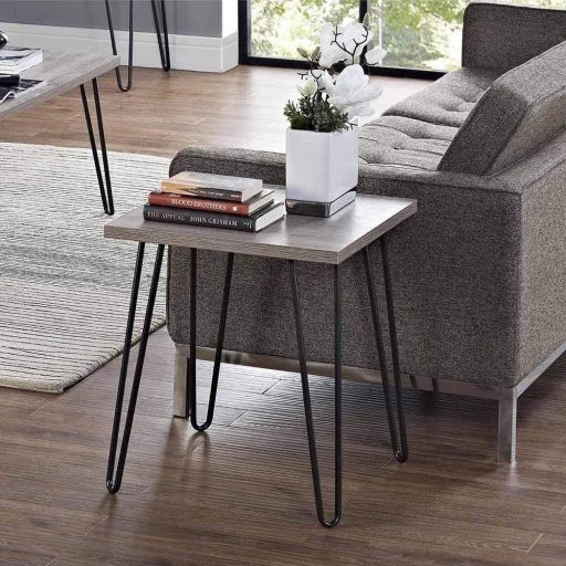 WINSOON 4 ks Zahnuté nohy na stôl 40 cm Oceľové nábytkové nohy so skrutkami a ochranou podlahy