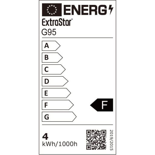 Bec LED Edison Vintage ExtraStar G95 E27 Filament, Lampă Retro Decorativă, Lumină Caldă