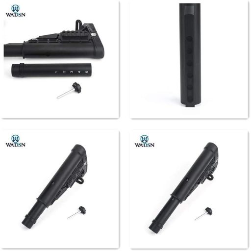 M4/M16 Airsoft CNC Kovový adaptér pre pažbu, 6 polôh - Otvorená krabica