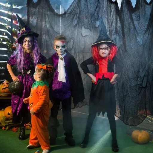 K KUMEED Halloween Dekoráció Fekete Textil Futó 10x2,15m