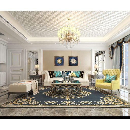 Art3d Panou de Perete 3D PVC - Alb Mat Cercuri Împletite - Decor Interior pentru Casă sau Afacere - Rezistent la Apă - 50x50 cm - 12 buc/pachet -