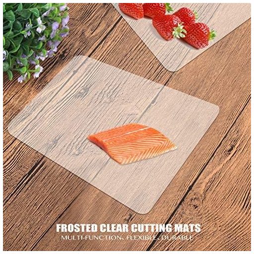 Fotouzy Áttetsző Műanyag Vágódeszka Szett - 7 db Rugalmas Konyhai Vágólap, BPA-mentes, Mosogatógépben Mosható, 30x38 cm