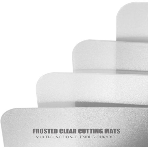 Fotouzy Áttetsző Műanyag Vágódeszka Szett - 7 db Rugalmas Konyhai Vágólap, BPA-mentes, Mosogatógépben Mosható, 30x38 cm