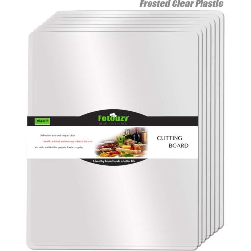 Fotouzy Áttetsző Műanyag Vágódeszka Szett - 7 db Rugalmas Konyhai Vágólap, BPA-mentes, Mosogatógépben Mosható, 30x38 cm