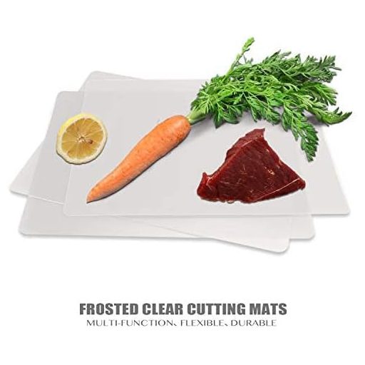 Set tocătoare flexibile din plastic transparent Fotouzy – 7 bucăți, plăci de tăiat flexibile pentru bucătărie, fără BPA, lavabile în mașina de spălat vase, 30x38 cm
