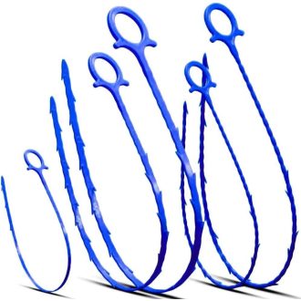   6 db Csatornatisztító Szett, Hajeltávolító és Duguláselhárító Eszköz (Kék)