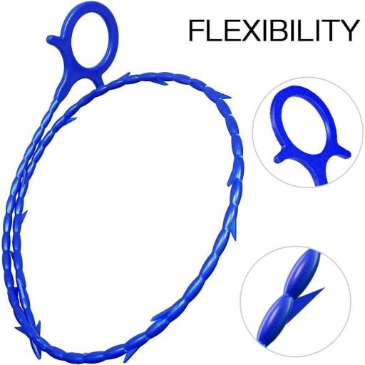 6 db Csatornatisztító Szett, Hajeltávolító és Duguláselhárító Eszköz (Kék)