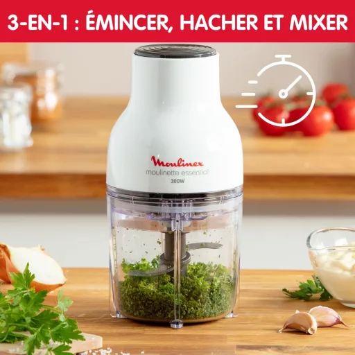 Sekáčik, mixér a krájač 3v1 Moulinex Moulinette Essential DJ5201, 300W