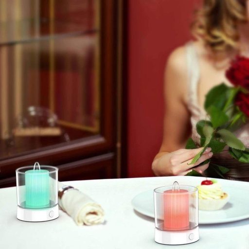 Lángtalan Gyertya, Hangulatfény, Romantikus Dekoráció Szerelmeseknek, 2 db