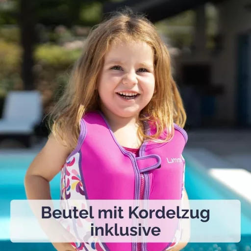 Limmys Gyerek Úszómellény Állítható Felhajtóerővel, Neoprén Kényelemmel - L, pink windmill