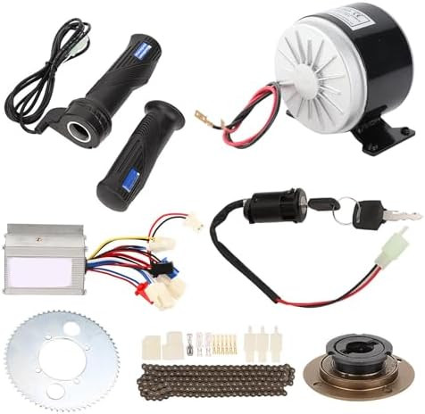 Keenso 24V 250W Elektromos Kerékpár Átalakító Készlet - 9 Részes Motor Szett Vezérlővel, Lánccal és Markolatgázzal Felnőtt Biciklikhez