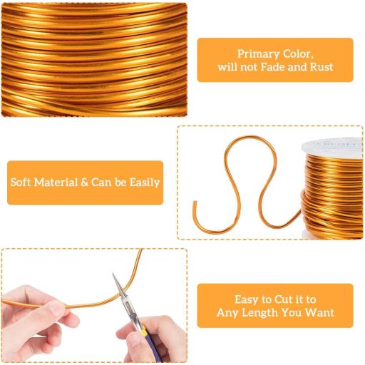 Benecreat Anodizált Alumínium Kézműves Drót 12-18 Gauge Ékszerkészítéshez