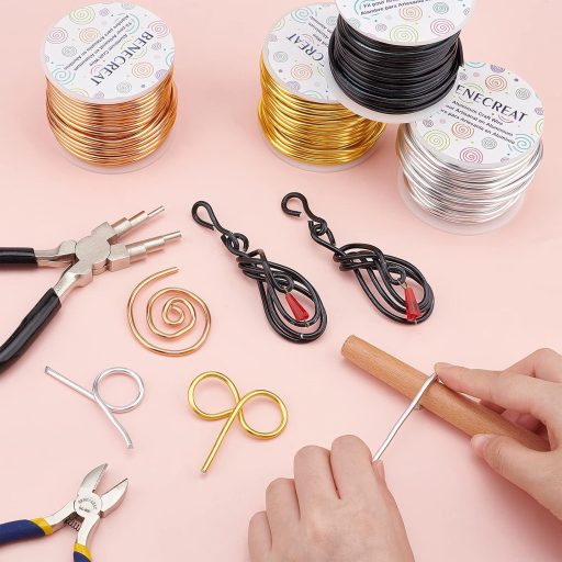 Benecreat Anodizált Alumínium Kézműves Drót 12-18 Gauge Ékszerkészítéshez