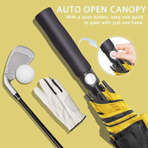 Umbrelă de golf ZOMAKE rezistentă la vânt, cu deschidere și închidere automată, pentru bărbați și femei.