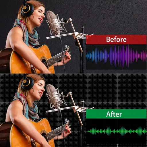 SK Studio Akusztikus Habszigetelés 12db Piramis Hangszigetelő Falpanel