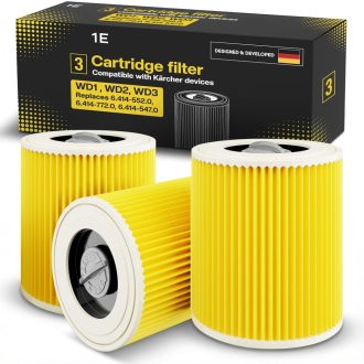   1E Kärcher porszívó szűrő szett 3db kerek filter WD/MV sorozathoz
