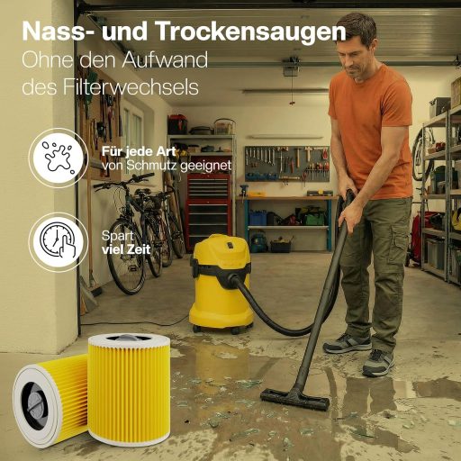 1E Kärcher porszívó szűrő szett 6db - WD3, WD2, WD1, MV3, MV2 allergia elleni finomszűrés