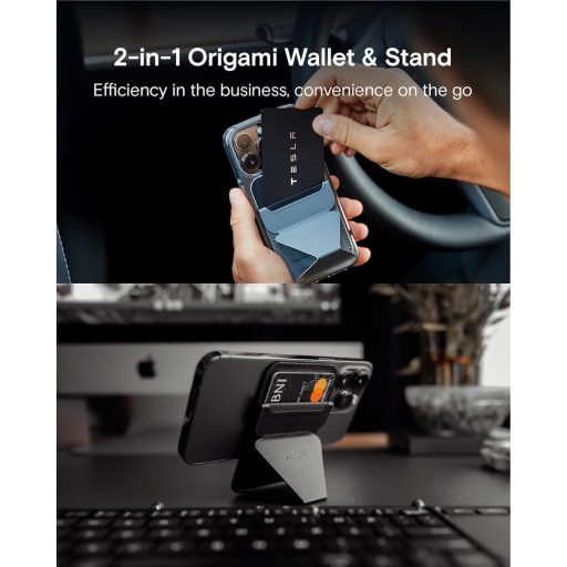 MOFT Mágneses Telefontárca Állvány MagSafe iPhone 16 15 14 13 12 Bőr Kártyatartó