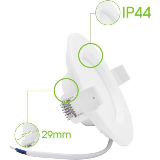 3 db LED Ultra-Flat Beépíthető Spotlámpa, Mini Vékony Mennyezeti Fények Meleg Fehérben - Újracsomagolt termék