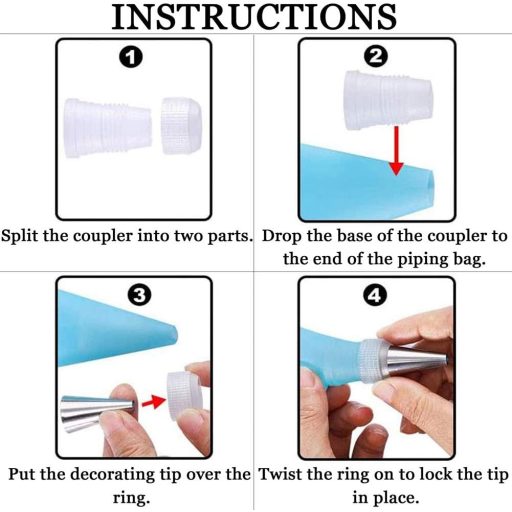 Set de 8 piese ILLUVA pentru decorarea prăjiturilor, din oțel inoxidabil - set decorare torturi, brioșe, biscuiți