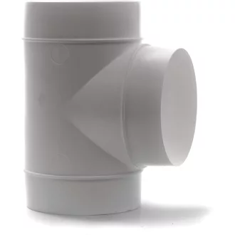   Vent Systems racord T de 100 mm pentru ventilație, adaptor conductă de aer ABS, distribuitor cu trei căi
