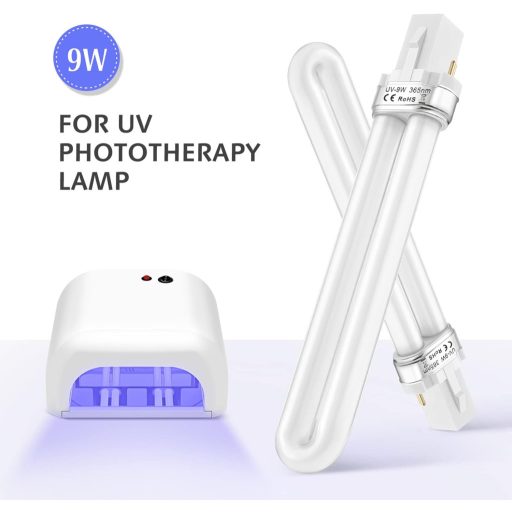 HEALLILY 4 buc. Lampă portabilă pentru unghii, uscător UV LED 9W, înlocuire profesională
