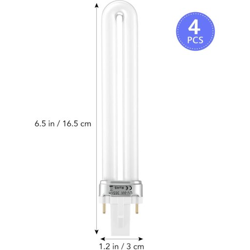 HEALLILY 4 buc. Lampă portabilă pentru unghii, uscător UV LED 9W, înlocuire profesională