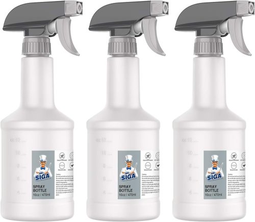 Set 3 Sticle cu Pulverizator MR.SIGA - Funcție de Pulverizare Ajustabilă, 470ml, Utilizare Multifuncțională pentru Plante, Coafat, Călcat, Reutilizabil