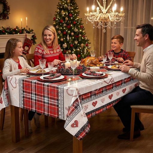 Decoser Valentin napi terítő 140x180 cm vízálló flanelhátas asztalterítő